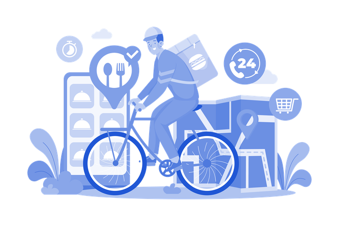 Food delivery service  Illustration