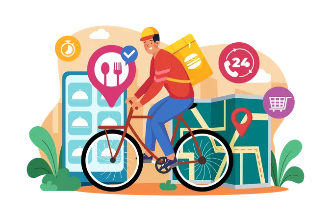 Food delivery service  Illustration