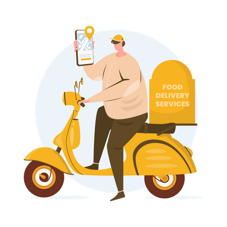 Food delivery service  Illustration