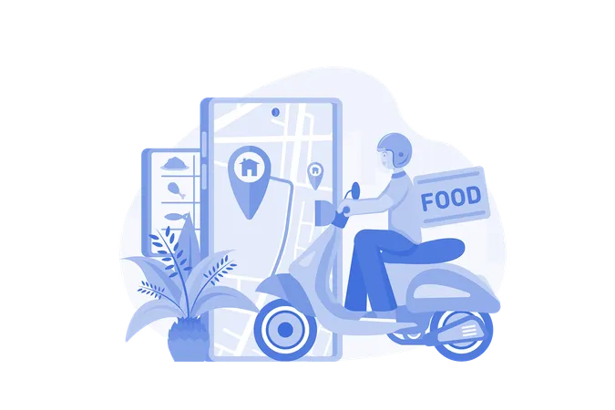 Food delivery service  Illustration