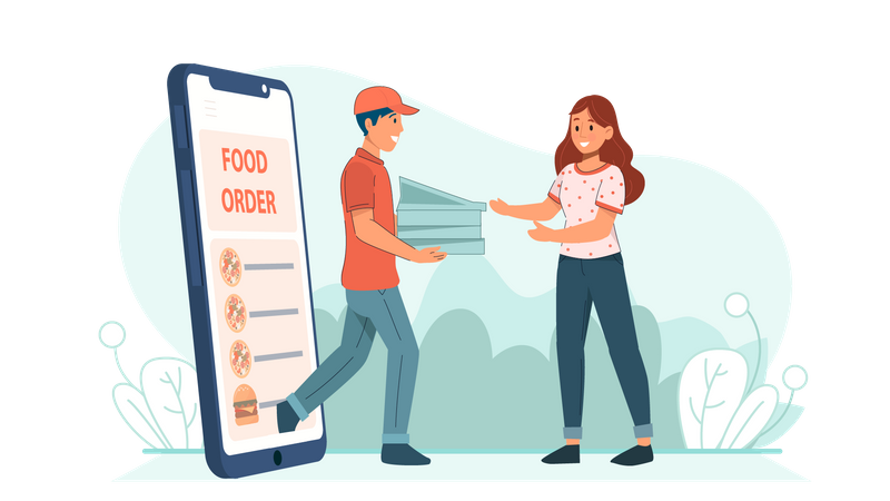 Food Delivery service  Illustration