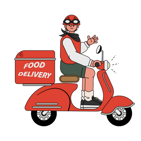 Food deliveryman Illustration