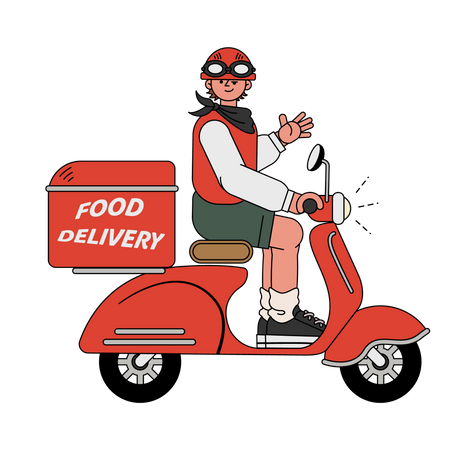 Food deliveryman  Illustration