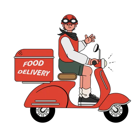 Food deliveryman  Illustration