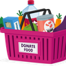 illustration food donation cart