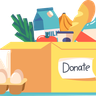 illustration food donation box