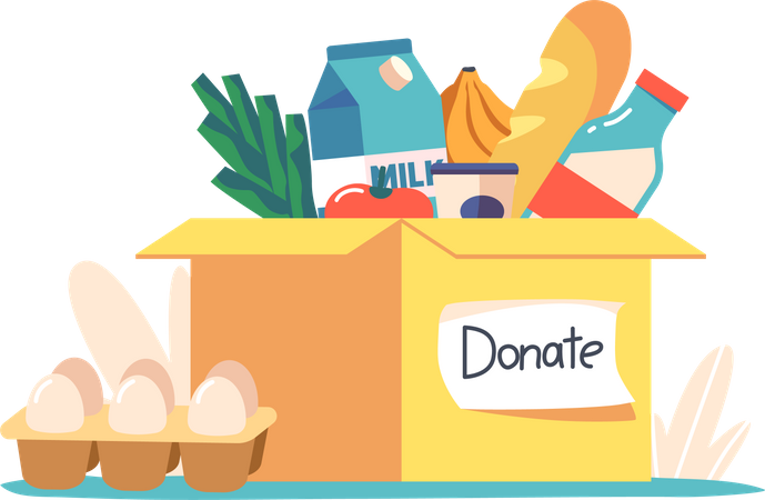 Food Donation box  Illustration