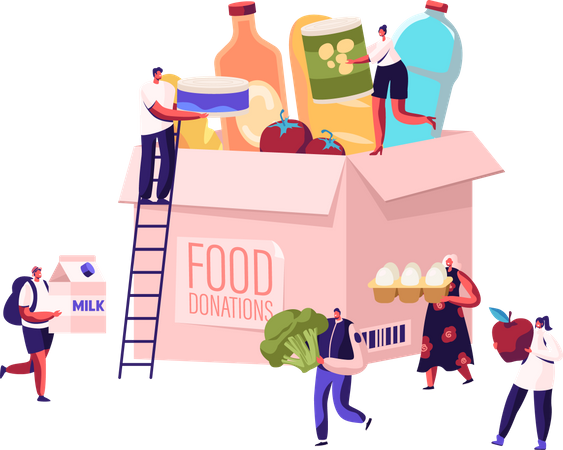 Food Donation  Illustration