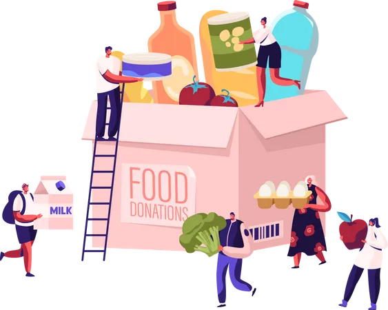 Food Donation  Illustration