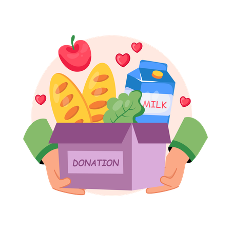 Food Donation  Illustration