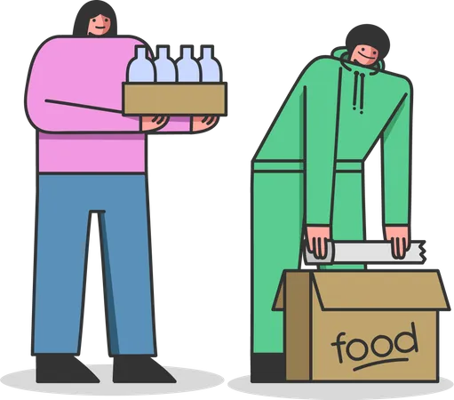 Food Donation  Illustration