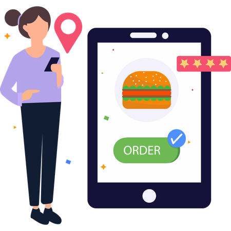 Food Order Confirm  Illustration