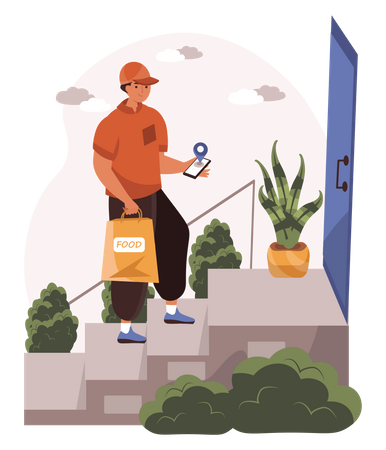 Food Order Delivery  Illustration