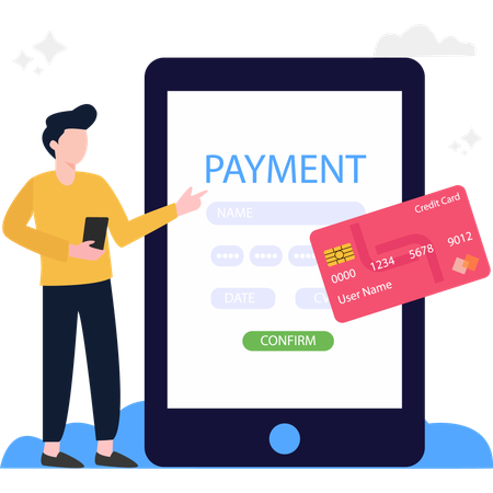 Food Payment Method  Illustration