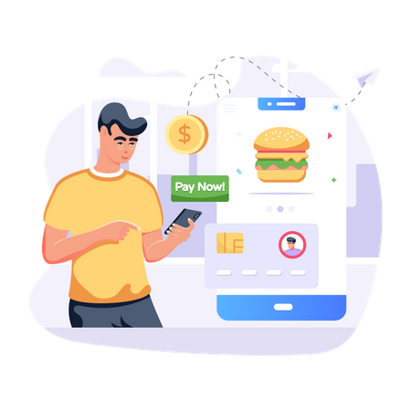 Food Payment Method  Illustration