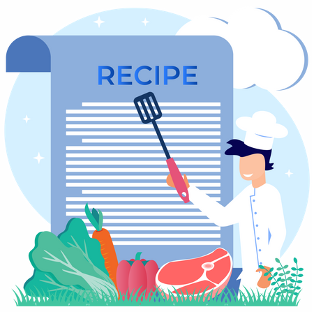 Food Recipe Illustration