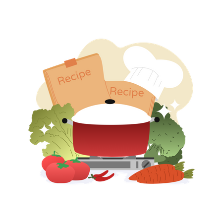 Food Recipe  일러스트레이션