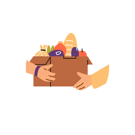 Food sharing box  Illustration