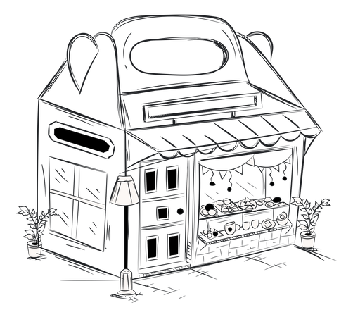 Food Shop Illustration