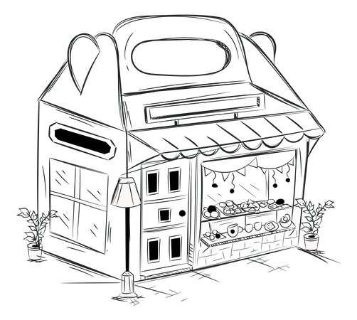 Food Shop  Illustration