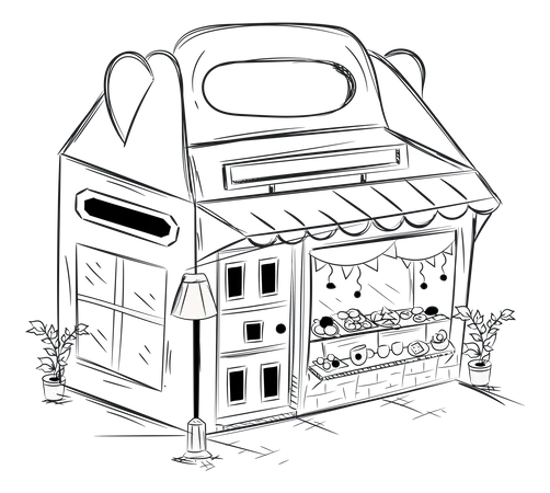 Food Shop  Illustration
