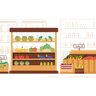 illustration food stall