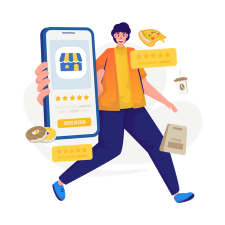 Food store reviews  Illustration