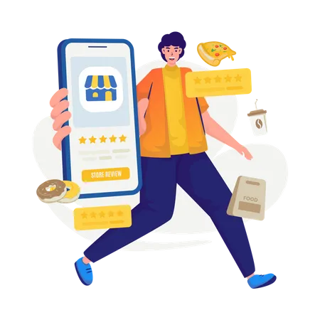 Food store reviews  Illustration