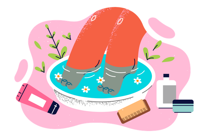 Foot massage  Illustration