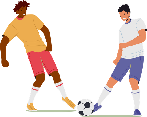 Football athlete playing football Illustration