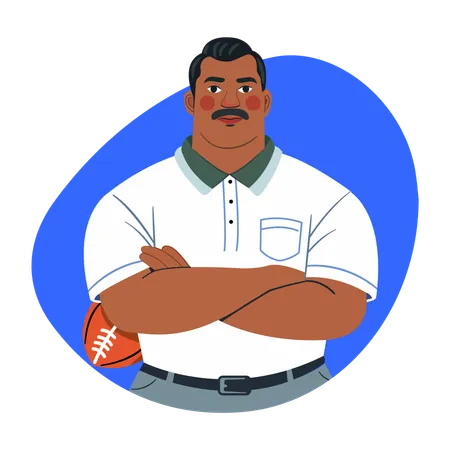 Football Coach  Illustration