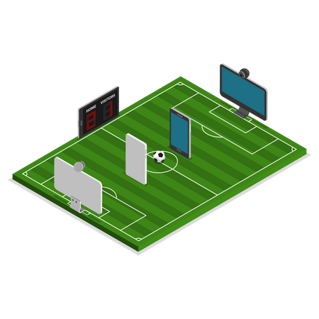 Football en ligne  Illustration