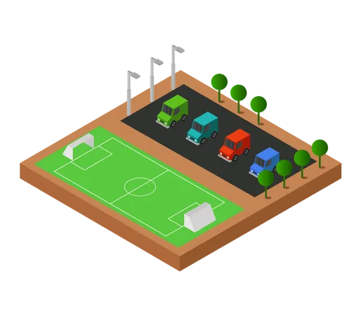 Football field  Illustration