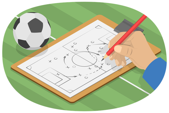 Football Game Tactics  Illustration