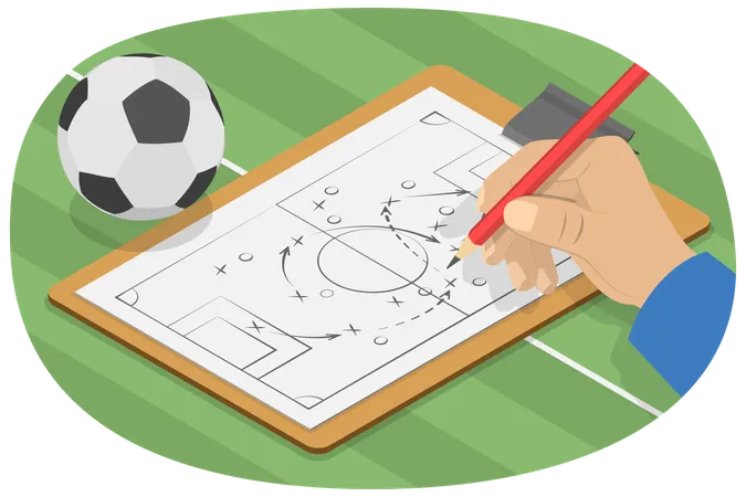 Football Game Tactics  Illustration