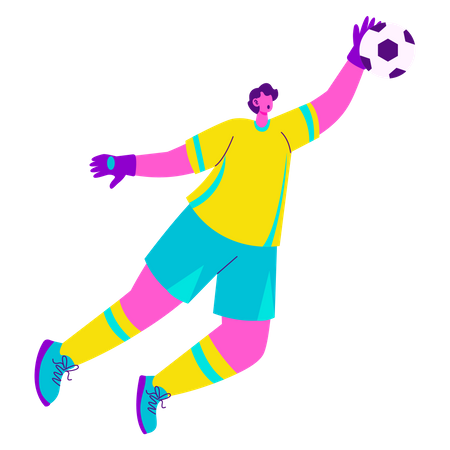 Football Goal Keeper  Illustration