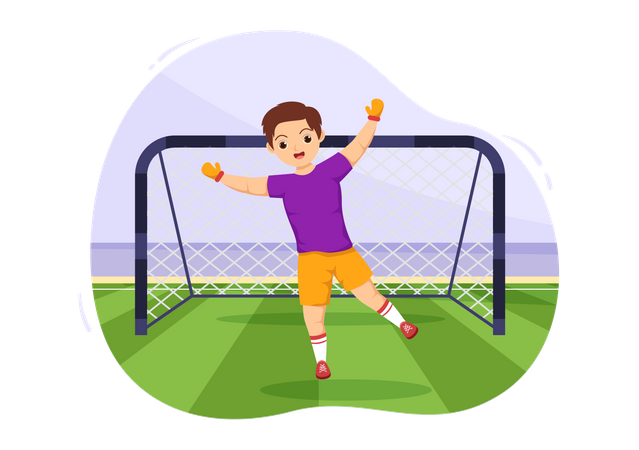 Football goalkeeper  Illustration