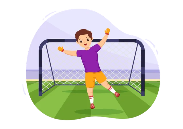 Football goalkeeper  Illustration