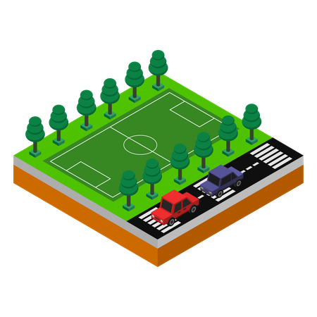 Football Ground  Illustration