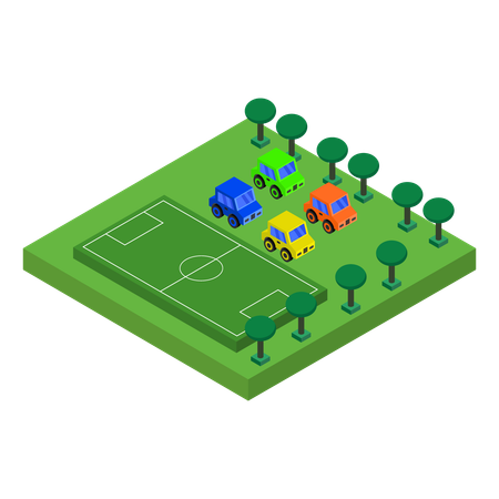 Football Ground  Illustration