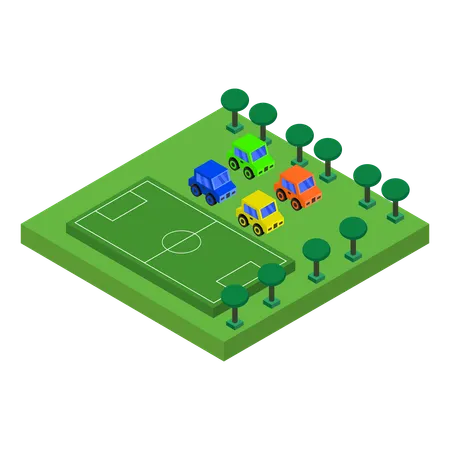 Football Ground  Illustration