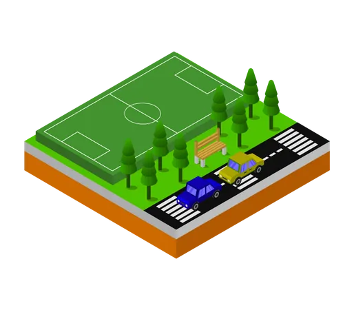 Football ground Illustration