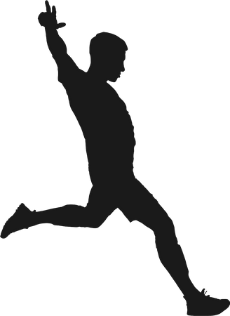 Football kick position Illustration