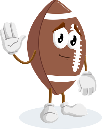 FootBall Logo mascot goodbye pose  Illustration