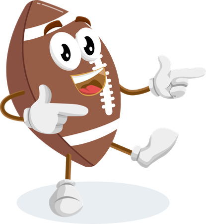 FootBall Logo Mascot Hi pose  Illustration