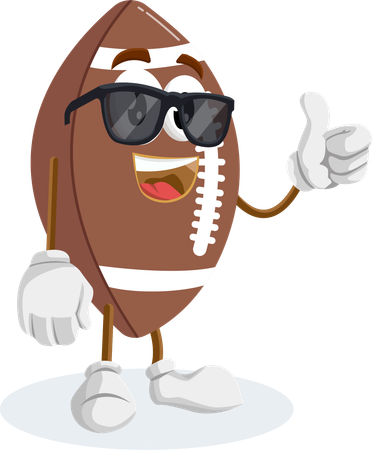 Football logo mascot thumb pose  Illustration