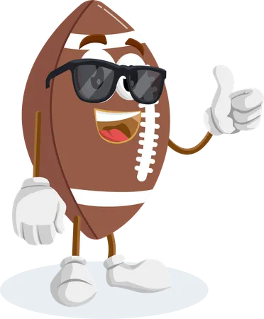 Football logo mascot thumb pose  Illustration