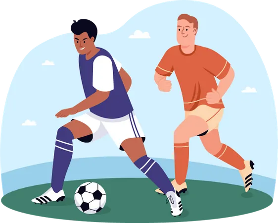 Football Match  Illustration