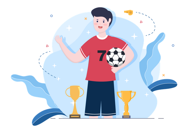 Football match winner  Illustration