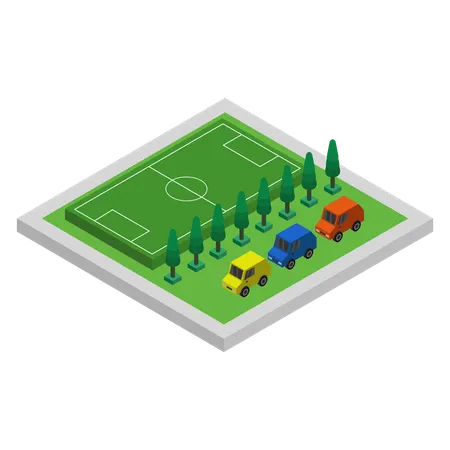 Football Pitch  Illustration